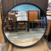 CB2 Monaco Black Round 48" Wall Mirror