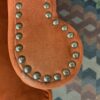 Terracotta Orange Accent Chair w/ Nailhead Trim