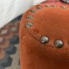 Terracotta Orange Accent Chair w/ Nailhead Trim