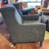 Charcoal Boucle Wingback Armchair