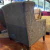 Charcoal Boucle Wingback Armchair