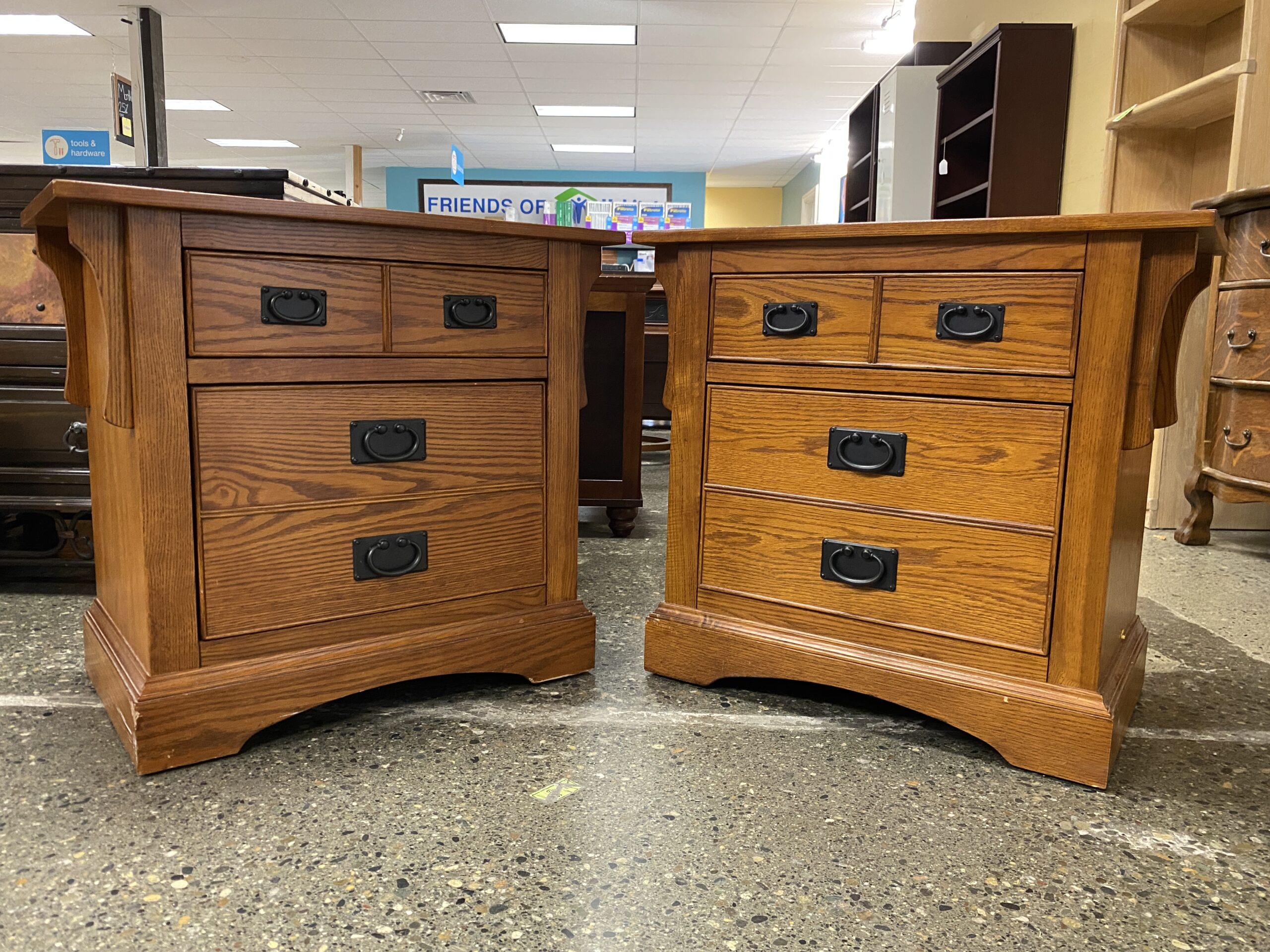 MASTER DESIGN Mission Style 2-Drawer Nightstands (Set of 2)