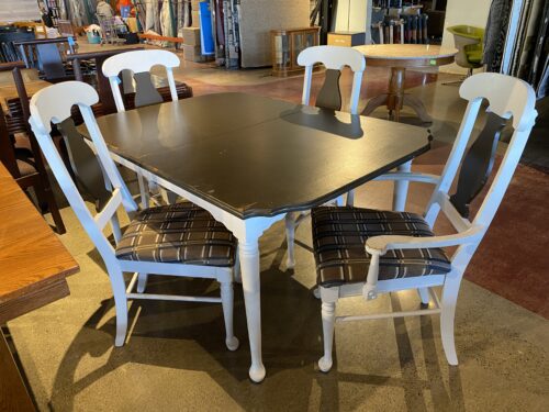 Rustic 4-Seater 2-Tone Dining Set