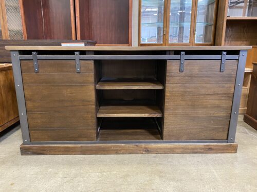 WORLD MARKET Rustic Sliding Barn Door TV Stand