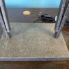 Aged Silver Rectangular Metal Table Lamp