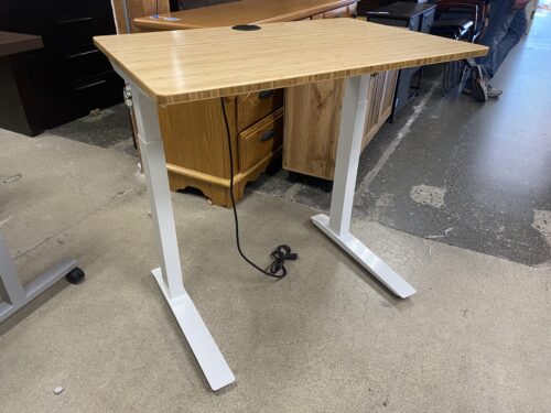 JARVIS Solid Wood Top Electric Standing Desk w/ Touchpad Control