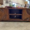 Carved Leaf Wooden Console Table