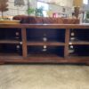Carved Leaf Wooden Console Table