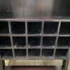 Black Wooden Slanted Wine Rack Shelf