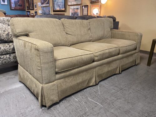 WOODMARK Tan Microfiber 3 Seater Sofa