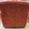 Art Deco Burgundy Accent Chair w/ Wood Frame