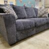 ASHLEY Dark Grey 3-Seat Sofa w/ Decorative Pillows