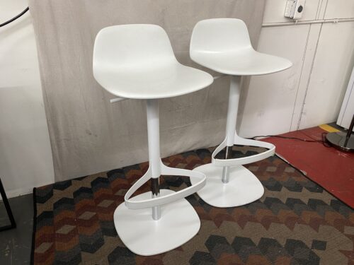 BONALDO White Bonnie Barstools (Set of 2)