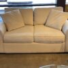 Off-White Loveseat w/ Throw Pillows