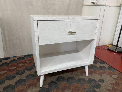 White MCM Style Nightstand