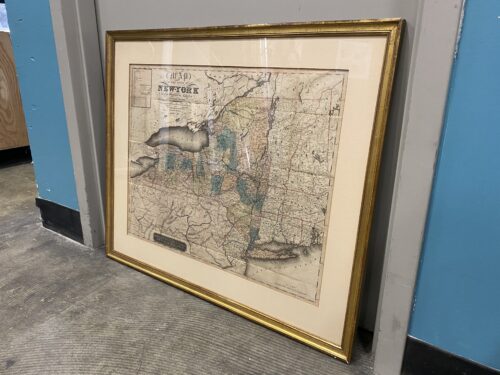 Antique Framed 1839 Map of New York