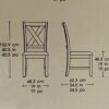 NEW! BAYSIDE Espresso Brown X-Back Dining Chairs (Set of 2)