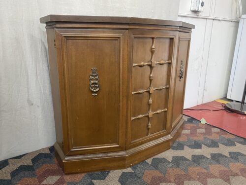 Vintage 1960's Blonde Wood Credenza