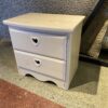 Two Drawer Nightstand with Heart Shaped Cut Out Handles