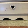 Two Drawer Nightstand with Heart Shaped Cut Out Handles