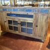 Sedona Counter Height TV Console in Rustic Oak