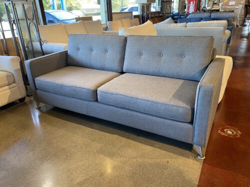 MADISON FURNITURE Modern Grey Sofa with Metal Legs