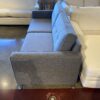 MADISON FURNITURE Modern Grey Sofa with Metal Legs