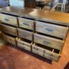 Vintage Medium Wood Nine Drawer Dresser