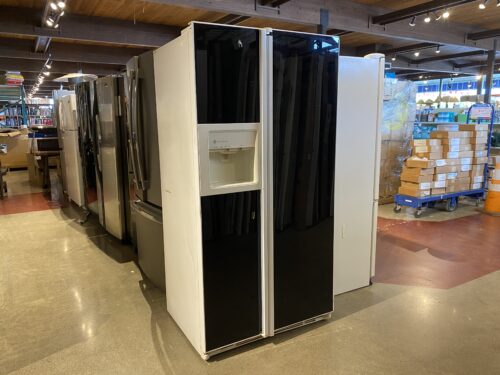 GE Profile Black & White French Door Fridge