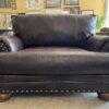 ASHLEY Blended Leather Wide Armchair w/ Nailhead Trim