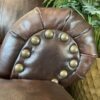 ASHLEY Blended Leather Loveseat w/ Nailhead Trim
