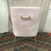 TOV Pink Velvet Side Chair w/ Gold Accents (Set of 2)