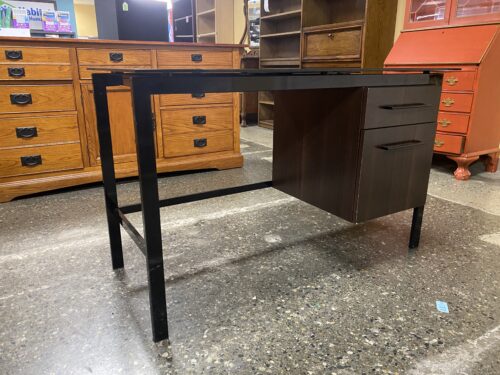 Modern Desk w/ Black Glass Top