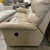LA-Z-BOY James Reclining Beige Leather Loveseat
