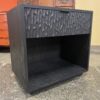 RESTORATION HARDWARE Melbourne Open Nightstand in Black Oak