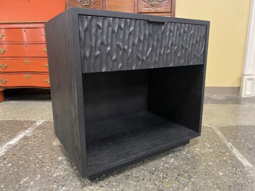 RESTORATION HARDWARE Melbourne Open Nightstand in Black Oak