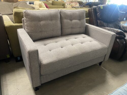 ZINUS Small Grey Tufted Loveseat