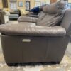 Brown Electric Reclining Leather Loveseat