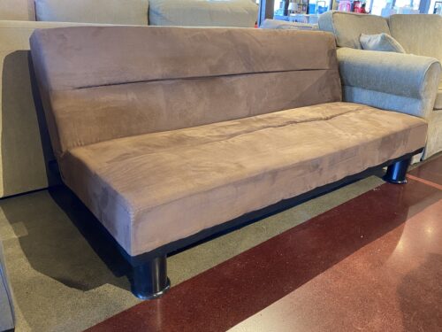 Plush Brown Transitional Armless Sofa