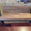 Plush Brown Transitional Armless Sofa