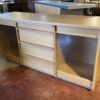 Minimal Blonde Glass Door Media Stand/Buffet