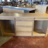 Minimal Blonde Glass Door Media Stand/Buffet