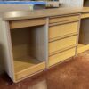 Minimal Blonde Glass Door Media Stand/Buffet