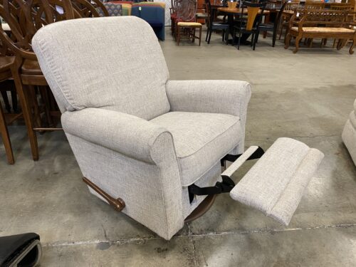 LA-Z-BOY Grey Manual Reclining Rocking Swivel Armchair