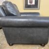 SIMON LI Black Nail Trim Leather Armchair