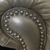 SIMON LI Black Nail Trim Leather Armchair