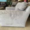 CRATE AND BARREL Oversized Grey Swivel Armchair