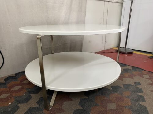 Modern White Two Tiered Coffee Table