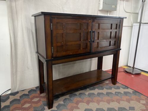 Dark Wood Sideboard w/ Cabinets