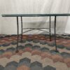 Small Wrought Iron Glass Top Floral Table